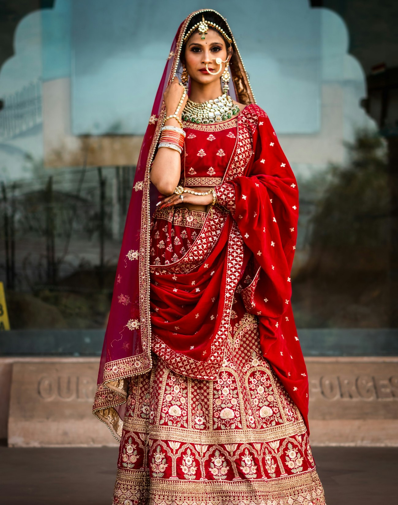 Full bridal lehenga look