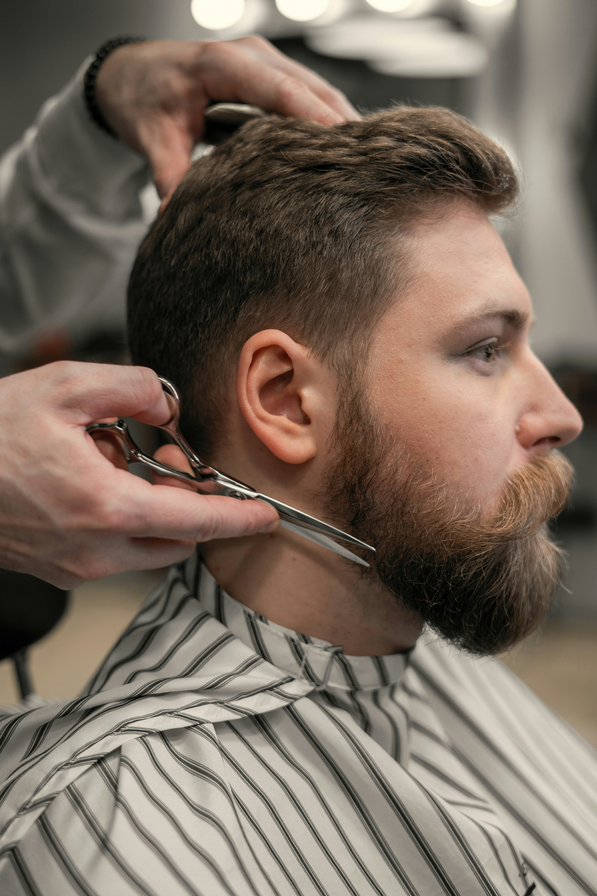 Precision haircut in progress