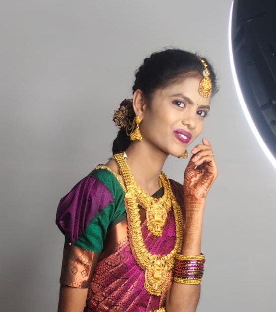Real Jack & Rose bride, full bridal makeup and jewellery