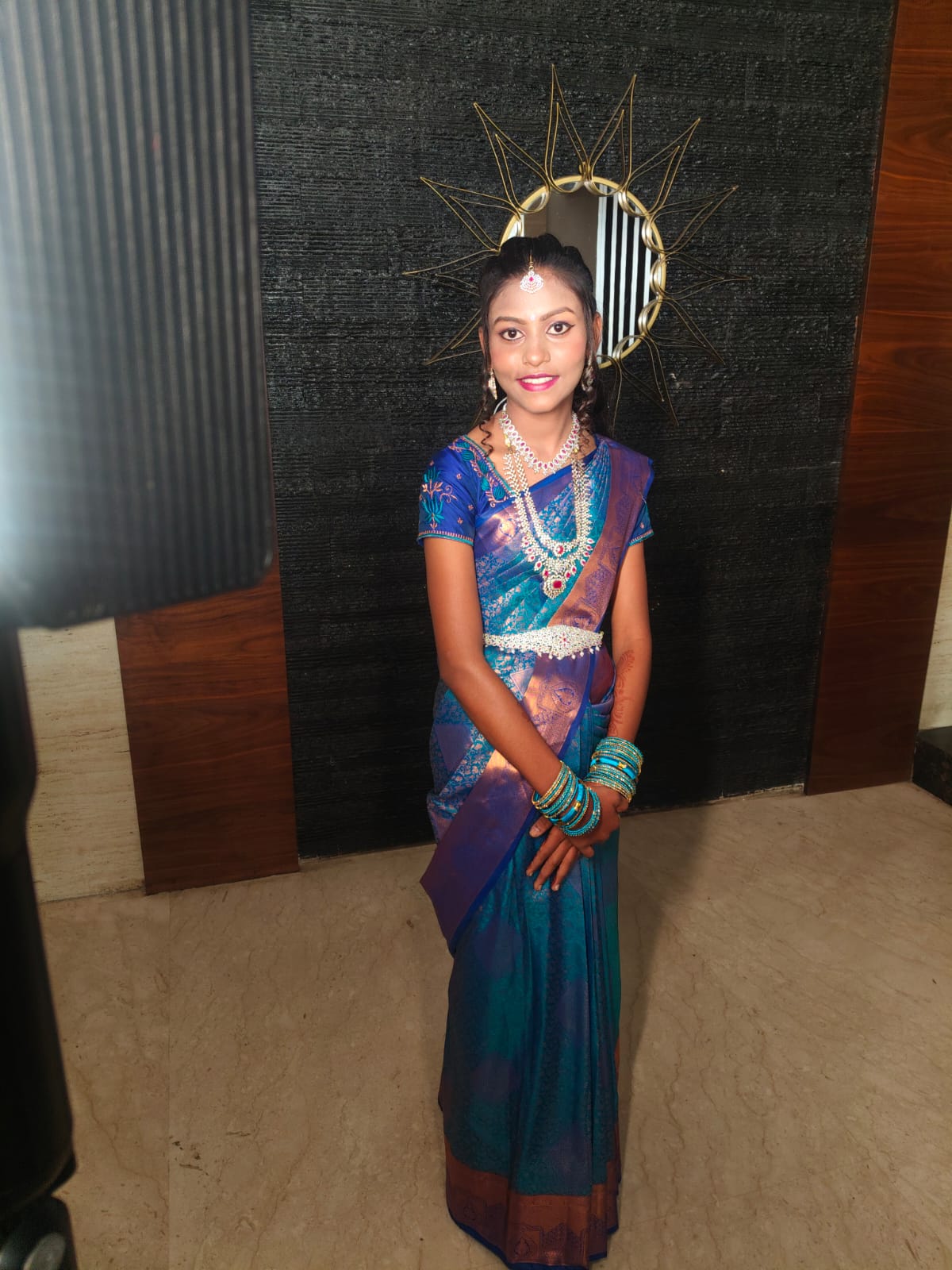 Real Jack & Rose client, styled in festive silk saree